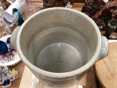 Lot 790 - Studio pottery stoneware bread crock