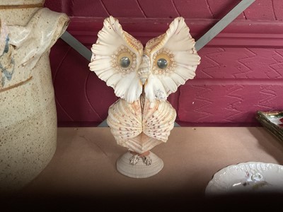 Lot 614 - Sailors shell work owl