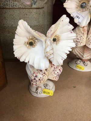 Lot 792 - Sailors shell work owl