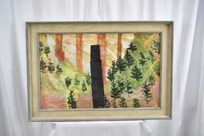 Lot 1421 - *Mary Newcomb (1922-2008) oil on board - The Common with Chestnuts, signed and dated '66, inscribed verso, framed