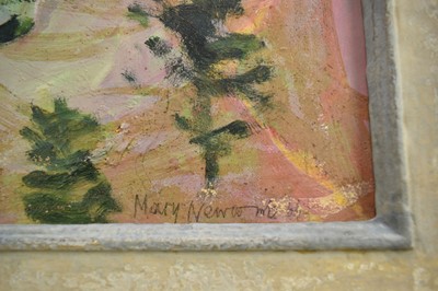 Lot 1421 - *Mary Newcomb (1922-2008) oil on board - The Common with Chestnuts, signed and dated '66, inscribed verso, framed