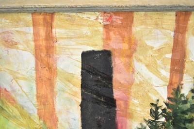 Lot 1421 - *Mary Newcomb (1922-2008) oil on board - The Common with Chestnuts, signed and dated '66, inscribed verso, framed