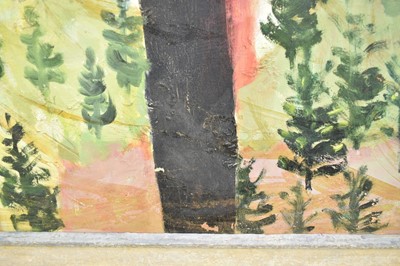 Lot 1421 - *Mary Newcomb (1922-2008) oil on board - The Common with Chestnuts, signed and dated '66, inscribed verso, framed