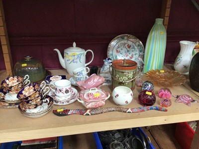 Lot 733 - Royal Albert Heirloom tea ware, Poole vase, other decorative china and glass to include costume jewellery