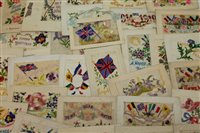 Lot 2406 - PostCarsds - First World War silk Carsds -...