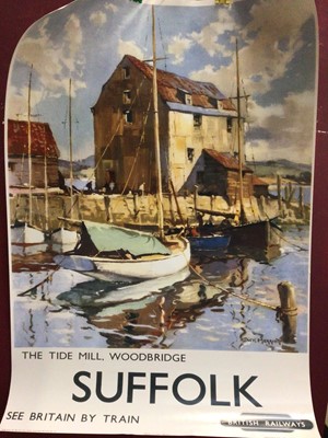 Lot 416 - Two reproduction British Railway posters - The Tide Mill Woodbridge and Weston Super Mare