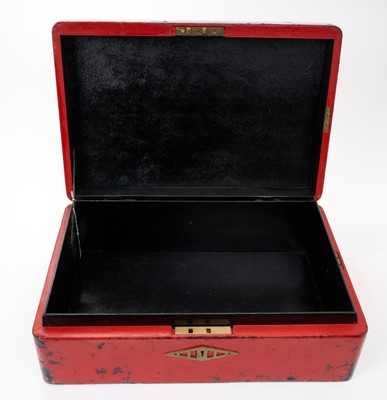 Lot 26 - H.M. King George VI, scarce Privy Council Office red leather despatch box