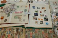 Lot 2408 - Box of World stamps in albums, loose and FDC's...