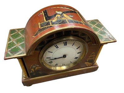 Lot 133 - Chinoiserie lacquered clock