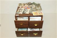 Lot 2410 - Wooden four-drawer chest housing several...