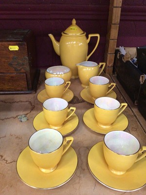 Lot 778 - Carlton Ware yellow lustre six place coffee set.