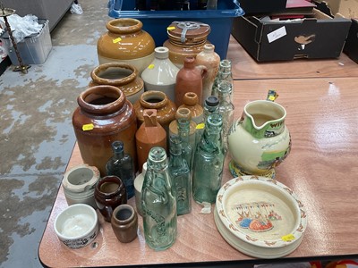 Lot 798 - 19th century and later stoneware and glass bottles, ceramics