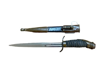 Lot 894 - Imperial German Officers trench knife modified from 1889 Pattern German Officers sword