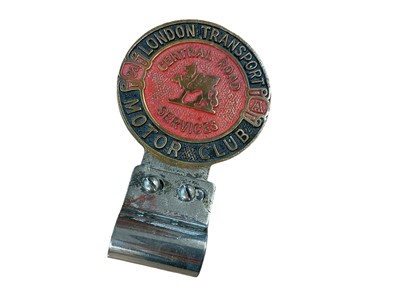 Lot 947 - London Transport Motor Club Central Road Services car badge