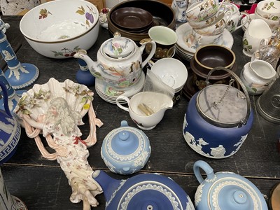 Lot 140 - Decorative ceramics including KPM Berlin wall pocket, Wedgwood etc