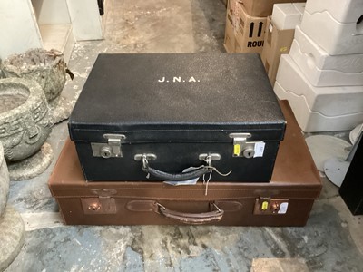 Lot 289 - Two vintage leather cases