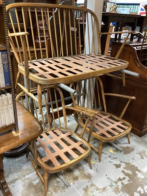 Lot 1259 - Ercol Windsor sofa, two chairs and footstool