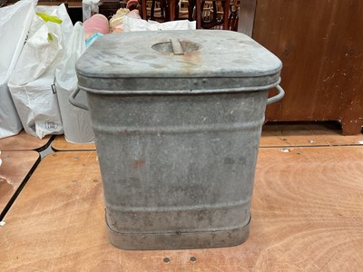 Lot 783 - Old galvanised metal storage box