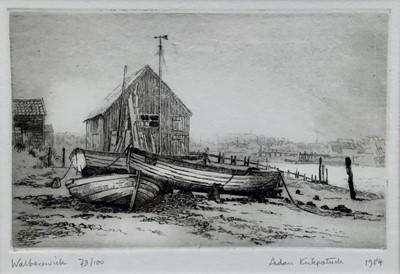 Lot 23 - Aidan Kirkpatrick (1932-2014): etching, Walberswick, signed and numbered in pencil, 22.5x15.5cm Provenance: Peter Hedley Gallery, Dorset