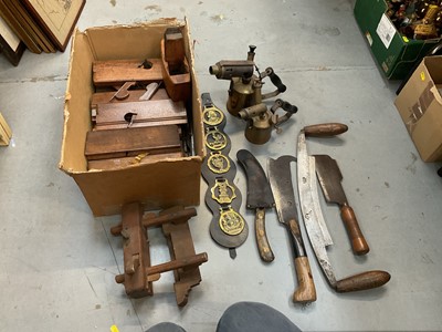 Lot 59 - Box of antique tools