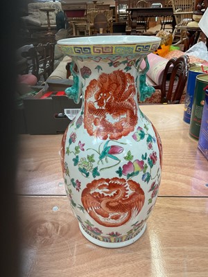 Lot 767 - Early 20th century Chinese vase decorated with dragons