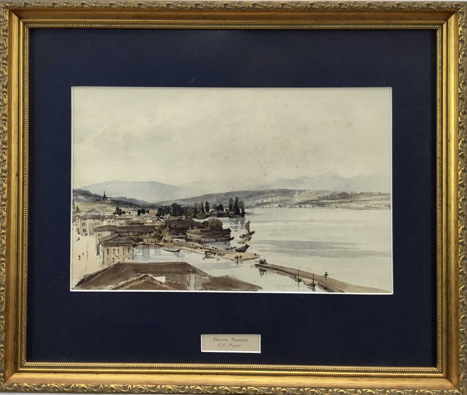 Lot 70 - Charles Claude Pyne (1802-1878): watercolour, Noyon, France, 33x21cm