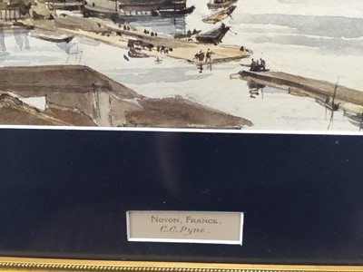 Lot 70 - Charles Claude Pyne (1802-1878): watercolour, Noyon, France, 33x21cm