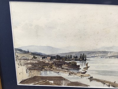Lot 70 - Charles Claude Pyne (1802-1878): watercolour, Noyon, France, 33x21cm