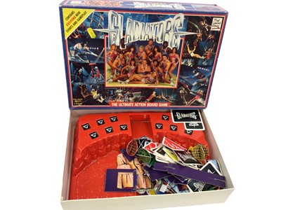 Lot 2028 - Collection of vintage including original series Gladiators games, action figures and memorabilia