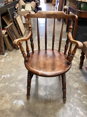 Lot 1328 - Late 19th/early 20th century captains' chair