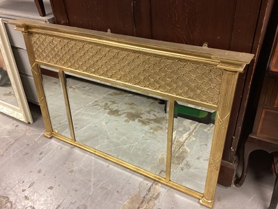 Lot 1383 - Gilt overmantel mirror and another mirror