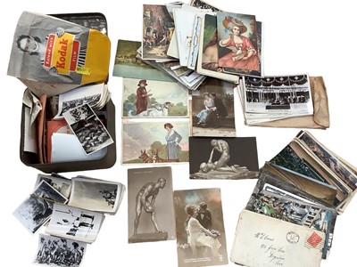 Lot 1503 - Group of Second World War photographs of India, together with various First and Second World War era postcards and some theatre programmes.