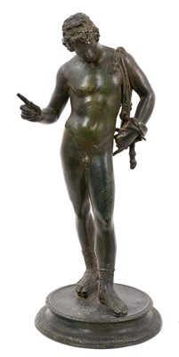 Lot 1005 - 19th century Grand Tour bronze of Narcissus