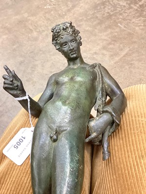 Lot 1005 - 19th century Grand Tour bronze of Narcissus