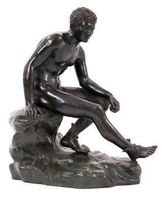 Lot 1013 - Late 19th century Italian bronze sculpture of Mercury