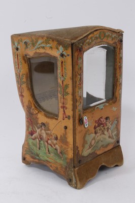 Lot 1092 - Early 20th century novelty watch holder in the form of a Sedan chair