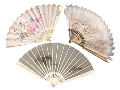 Lot 401 - Three 19th century fans