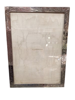 Lot 1079 - French silver easel photo frame