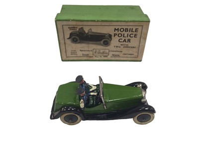 Lot 1828 - 1930s Britain's Mobile Police Car with two policemen, in original box, model 1413.