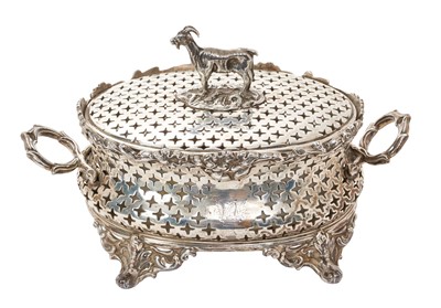 Lot 480 - Early Victorian silver butter dish Sheffield 1852