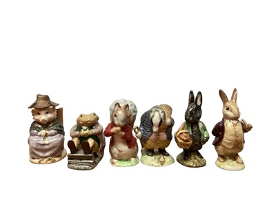 Lot 1133 - Twelve Beswick Beatrix Potter figures - Diggory Diggory Delvet, Timmy Tiptoes, Pilgling Bland, Cousin Ribby, Mr Benjamin Bunny, Tom Kitten, Timmy Willlie, Tommy Brock, Samuel Whiskers, Little Black...