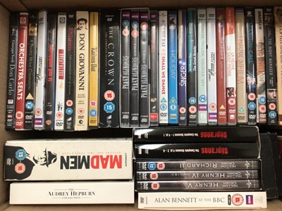 Lot 352 - One box of DVDs including series boxed sets