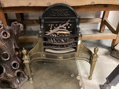 Lot 1365 - George III style serpentine fire grate