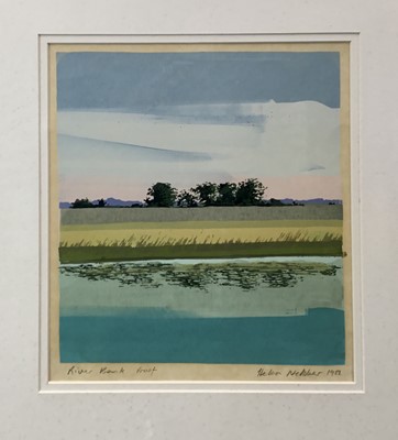 Lot 130 - Helen Webber: lithograph, Riverbank, artists proof, signed and dated in pencil, 27x30cm