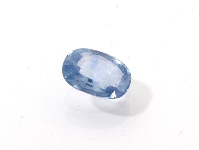 Lot 742 - Pale blue sapphire native cut known weight 4.1cts