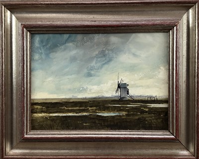 Lot 276 - *Michael John Hunt (b.1941) acrylic on board - French Windmill, signed, 19cm x 26cm, titled verso, framed