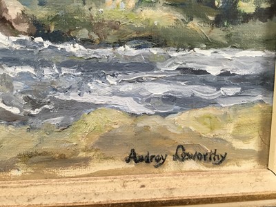 Lot 141 - Audrey Leworthy (Contemporary): oil on board, Dartmouth Bridge, 29x23.5cm