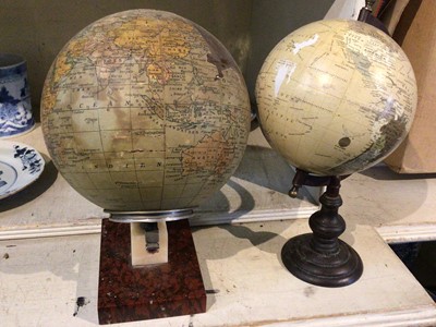 Lot 341 - Two vintage desk globes