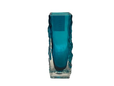 Lot 1117 - Whitefriars Kingfisher Blue coffin vase, Designed by Geoffrey Baxter