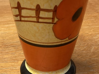 Lot 1122 - Two Clarice Cliff Bizarre range Cafe-Au-Lait vases